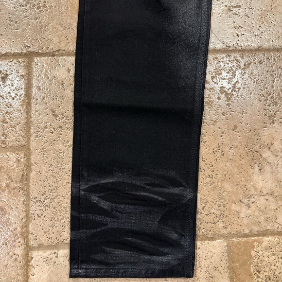 Givenchy x Matthew Williams Wax Coated Shiny Black Denim - Picture 2 of 13